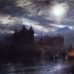 A castle in a windy day